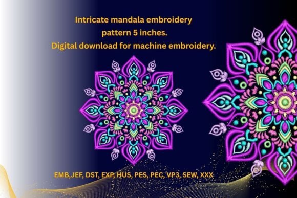 Colorful Floral Mandala Embroidery