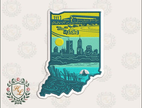 Layers of Indiana Embroidery Files