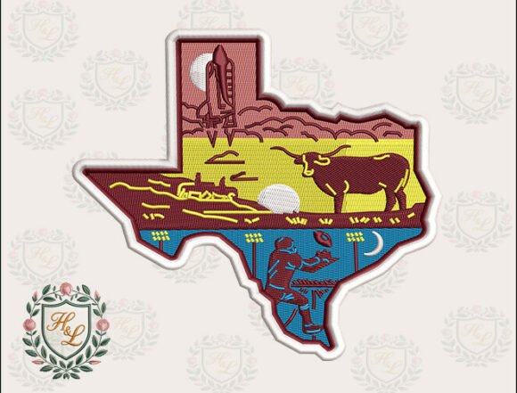 Layers of Texas Embroidery Files