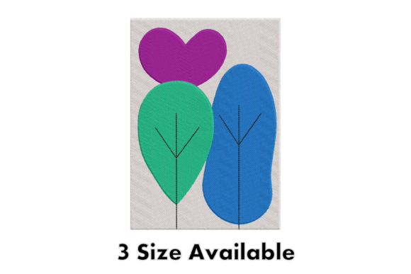 Modern Minimalist Tree Embroidery Design