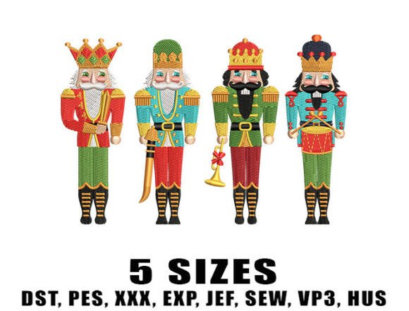 Nutcracker Wooden Toy Embroidery Design
