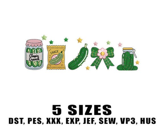 Pickle Lover Embroidery Design