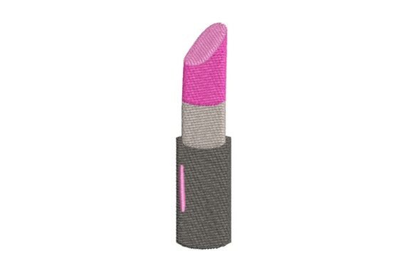 Pink Lipstick Embroidery Design