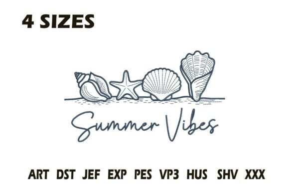 Summer Vibes Embroidery Design