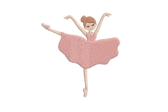 Twirling Ballerina Embroidery Design